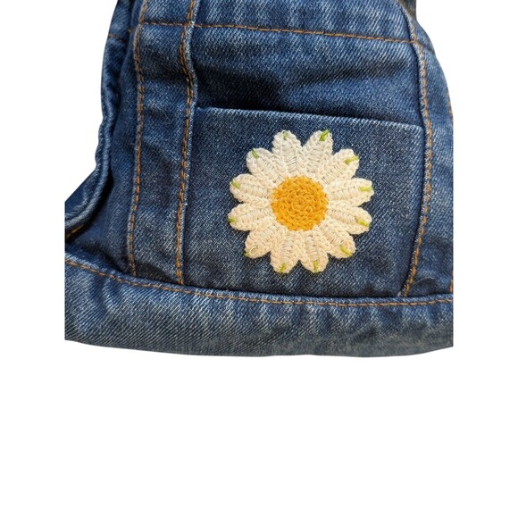 Denim Purse Flower Power Purse Daisy Rainbow Jean Bag Y2K Boho Hippie Cottage - Picture 10 of 11